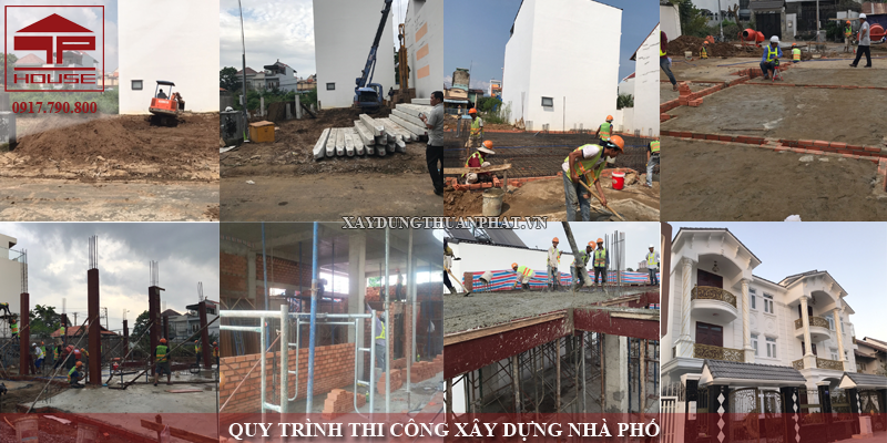 quy trình thi công nhà phố