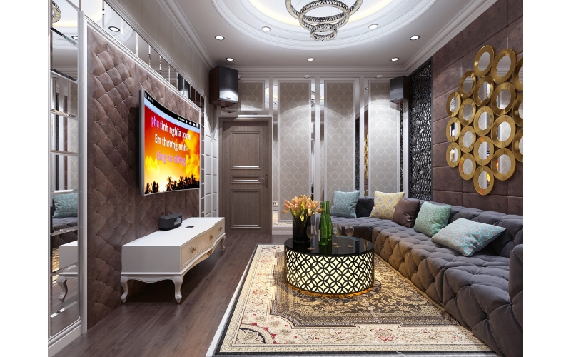 THI CÔNG THIẾT KẾ PHÒNG KHÁCH ĐẸP